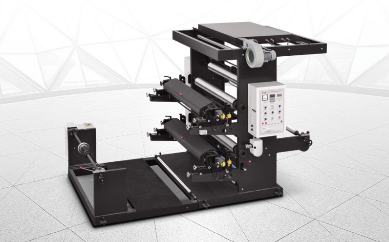 2 Two Color Flexo Printing Machine Economic Stack Paper