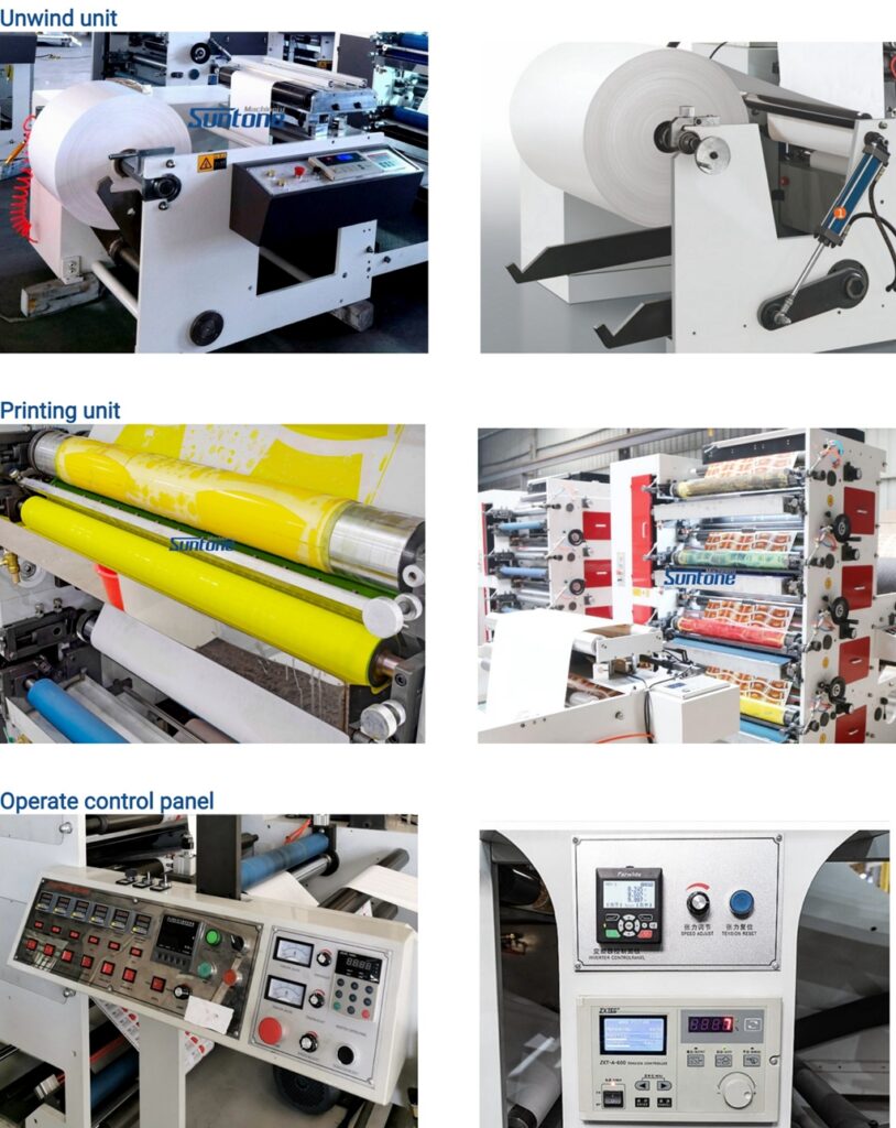 4 Color Label Flexo Printing Machine for Paper Cup – Suntone Machinery ...