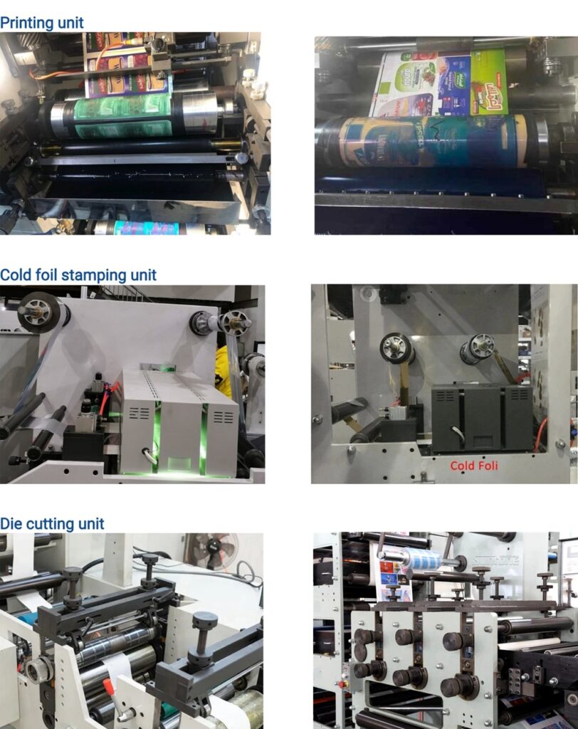 8 Color Label Flexo Printing Machine Inline Die Cutting UV Delam Relam ...